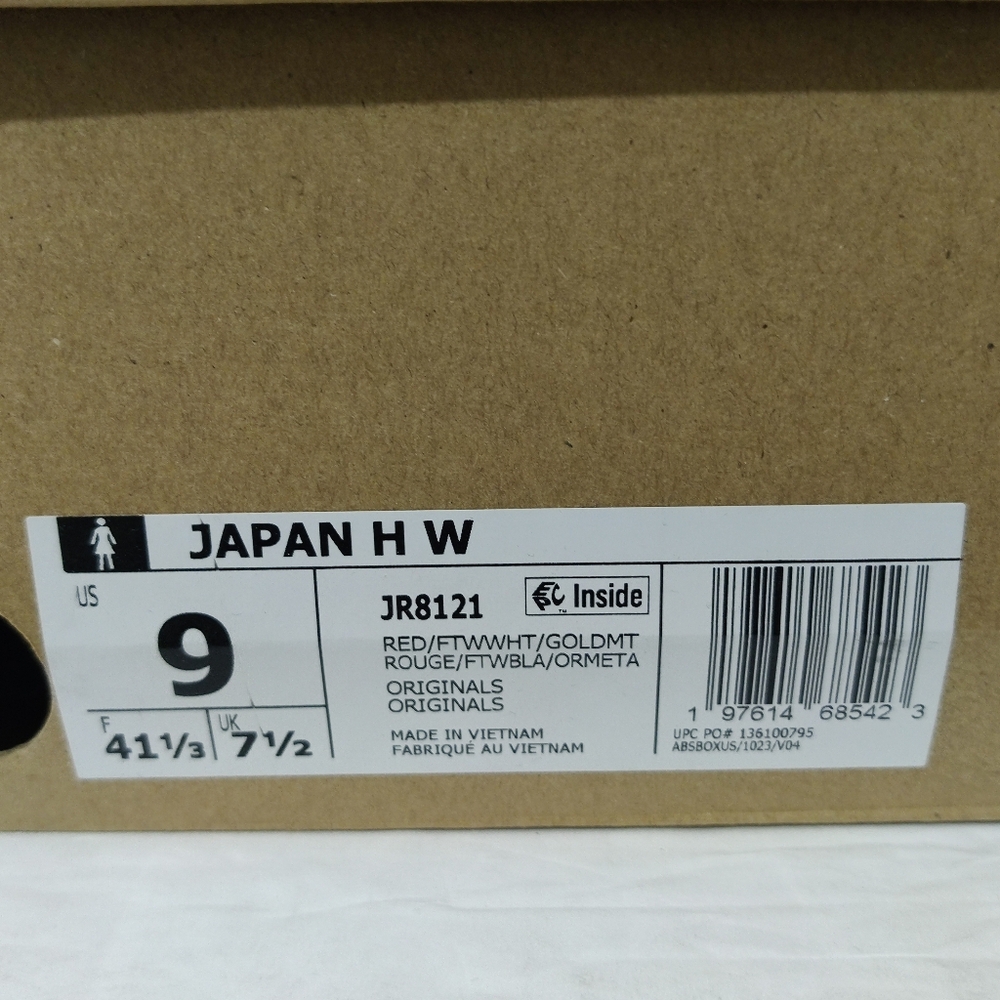 Women's - Adidas Japan High Red White Sneakers JR8121 New In Box - Picture 9 of 12